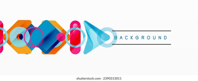 Abstract triangles and square minimal geometric background