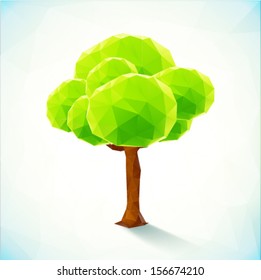 Abstract triangles vector tree