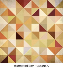 Abstract triangles vintage colors vector background