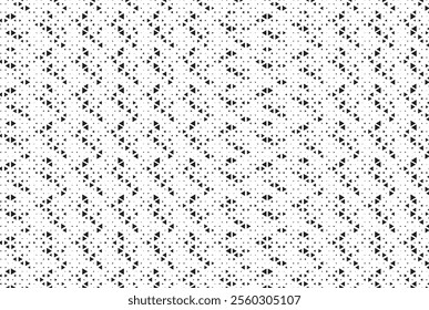 Abstract triangular background. Black and white triangle dots geometric pattern. Halftone background as design element. Vector illustration.	