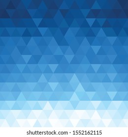 Abstract triangular background. Blue geometric pattern.