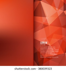 Abstract triangular background with blurred background in brown colors