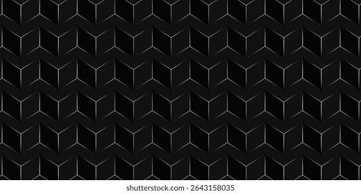 Abstract triangular background. Carbon triangle tiles. Interior design concept. 3d architectural render illustration. Geometry pattern. Random cells. Polygonal glossy surface.