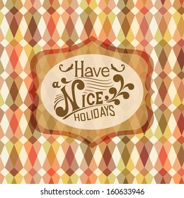 Abstract triangular background with greetings