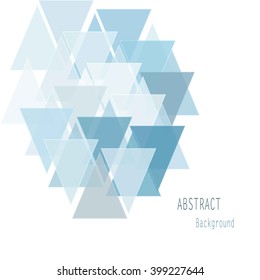 Abstract Triangular Background In Radiant Blue Shades
