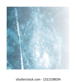 Abstract triangular background with white faded corner  