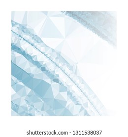 Abstract triangular background with white faded corner  