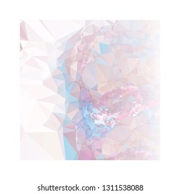 Abstract triangular background with white faded corner  