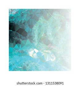 Abstract triangular background with white faded corner  