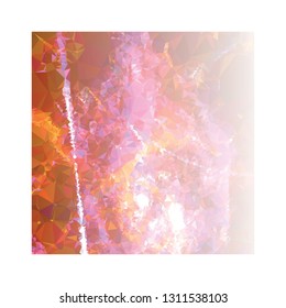 Abstract triangular background with white faded corner  