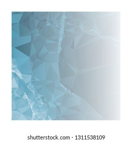Abstract triangular background with white faded corner  