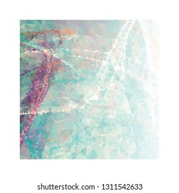 Abstract triangular background with white faded corner  