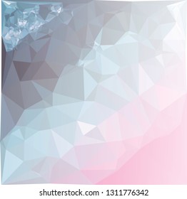 Abstract triangular background with white faded corner