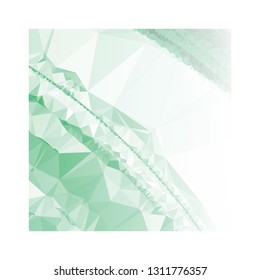 Abstract triangular background with white faded corner