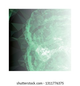 Abstract triangular background with white faded corner