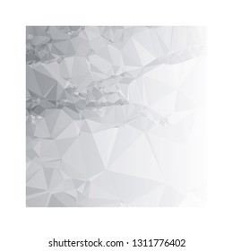 Abstract triangular background with white faded corner