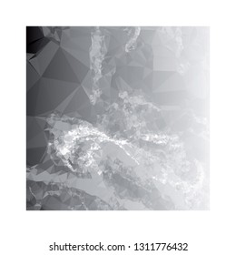 Abstract triangular background with white faded corner