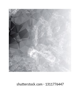 Abstract triangular background with white faded corner