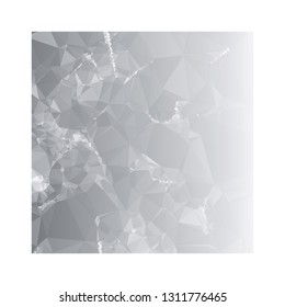 Abstract triangular background with white faded corner