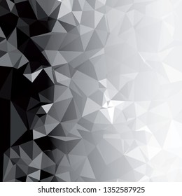 Abstract triangular background with white faded side