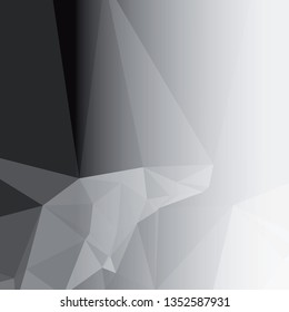 Abstract triangular background with white faded side