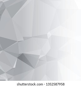 Abstract triangular background with white faded side