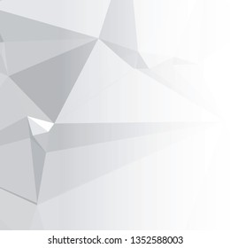 Abstract triangular background with white faded side