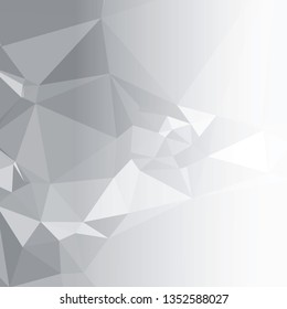 Abstract triangular background with white faded side