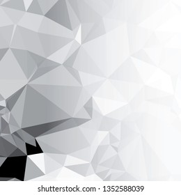 Abstract triangular background with white faded side