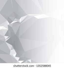 Abstract triangular background with white faded side