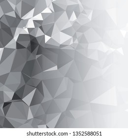 Abstract triangular background with white faded side