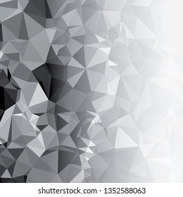 Abstract triangular background with white faded side