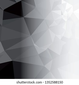 Abstract triangular background with white faded side