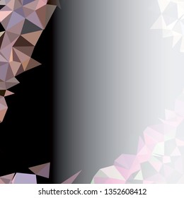 Abstract triangular background with white faded side