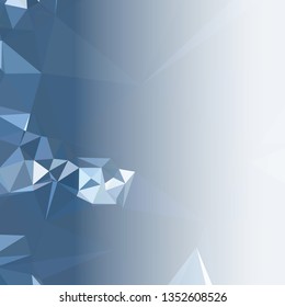 Abstract triangular background with white faded side