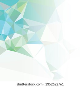 Abstract triangular background with white faded side
