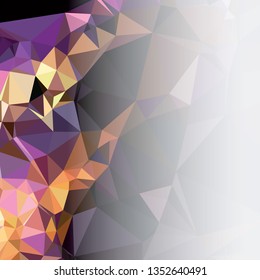 Abstract triangular background with white faded side