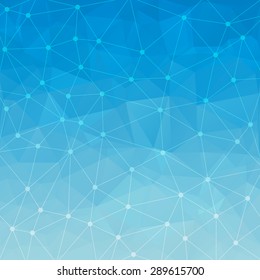 Abstract triangular blue background. Vector design EPS10