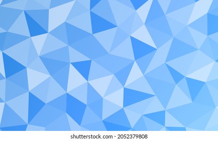 Abstract Triangular Blue Polygon Background , Vector
