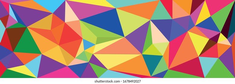 Abstract Triangular Colorful Background,Vector Illustration.