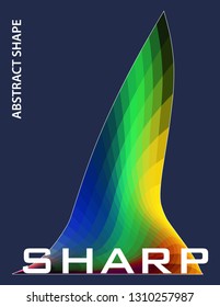 Abstract triangular colorful shapr shape. Creative vector graphic design element