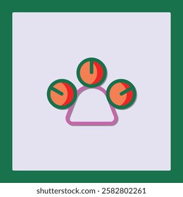 Abstract Triangular Design with Circular Elements