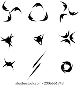Abstract Triangular Floral Shapes Vector Pack - Triangle shapes