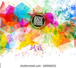 Abstract triangular & futuristic background with vibrant colors