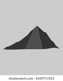 Logo de montañas geométricas triangulares abstractas