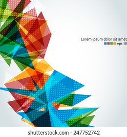 Abstract triangular geometric vector illustration.