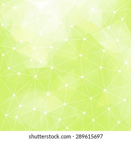 Abstract triangular green background. Vector design EPS10
