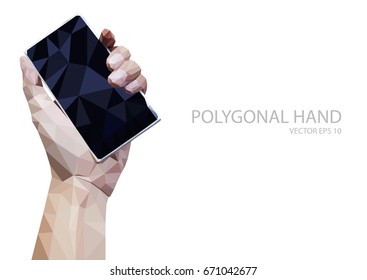 Abstract Triangular hand telephone vector