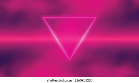 Abstract triangular HD wallpaper pink design. Neon light design with pink background Hd wallpaper deisn. EPS 10 vector illutration. Modern vector template. Pink art design 