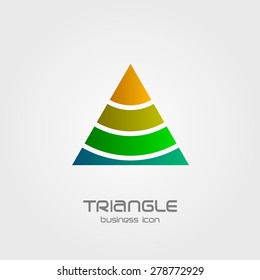 Abstract triangular logotype design template, Stylized business logo idea, Vector illustration Eps 10